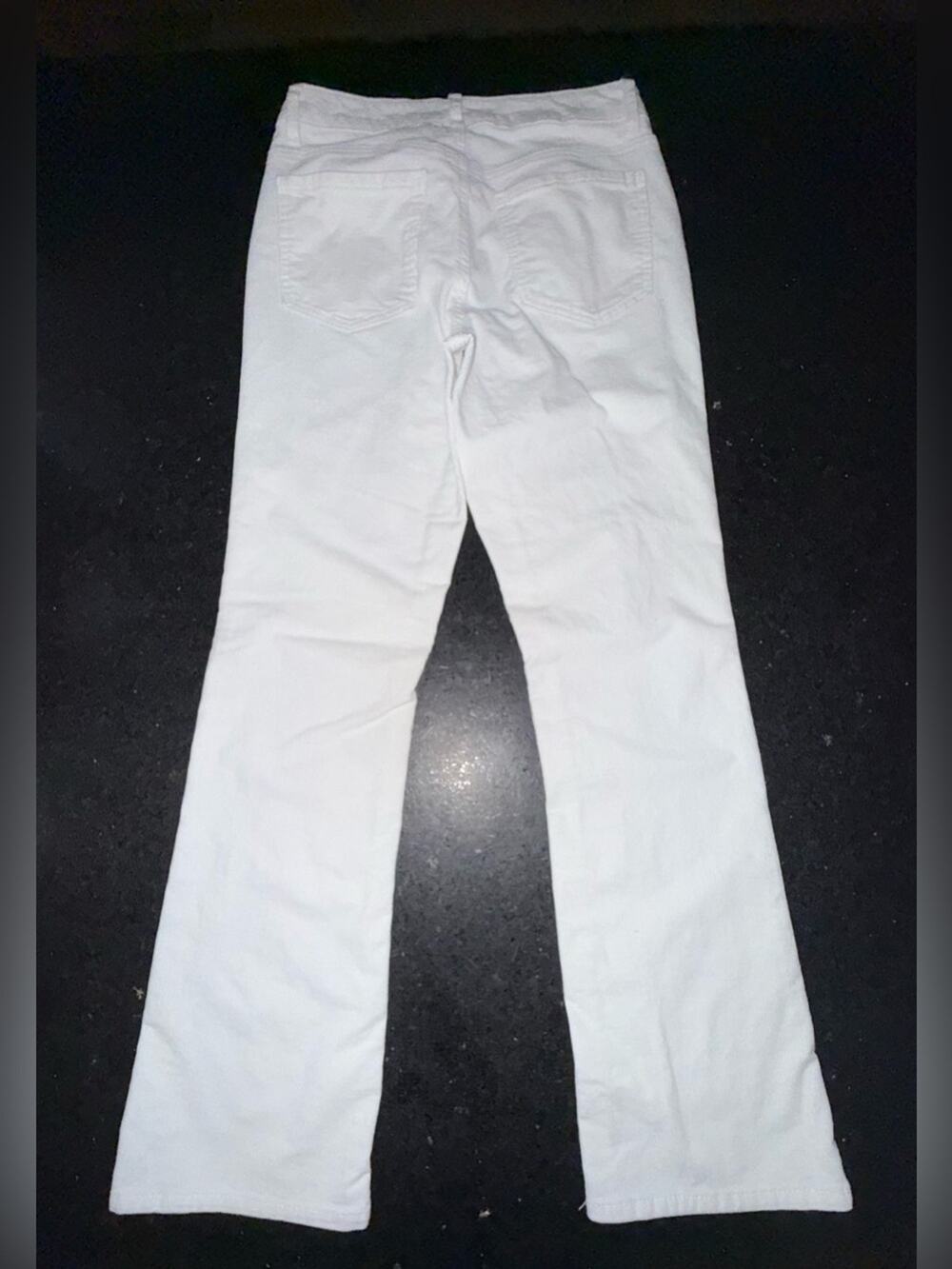 NEW INDIGO FUSION LIGHTWEIGHT WHITE CORDUROY FLARE PANTS COTTON SPANDEX SZ 6